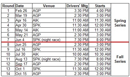 2011 Volta GP schedule